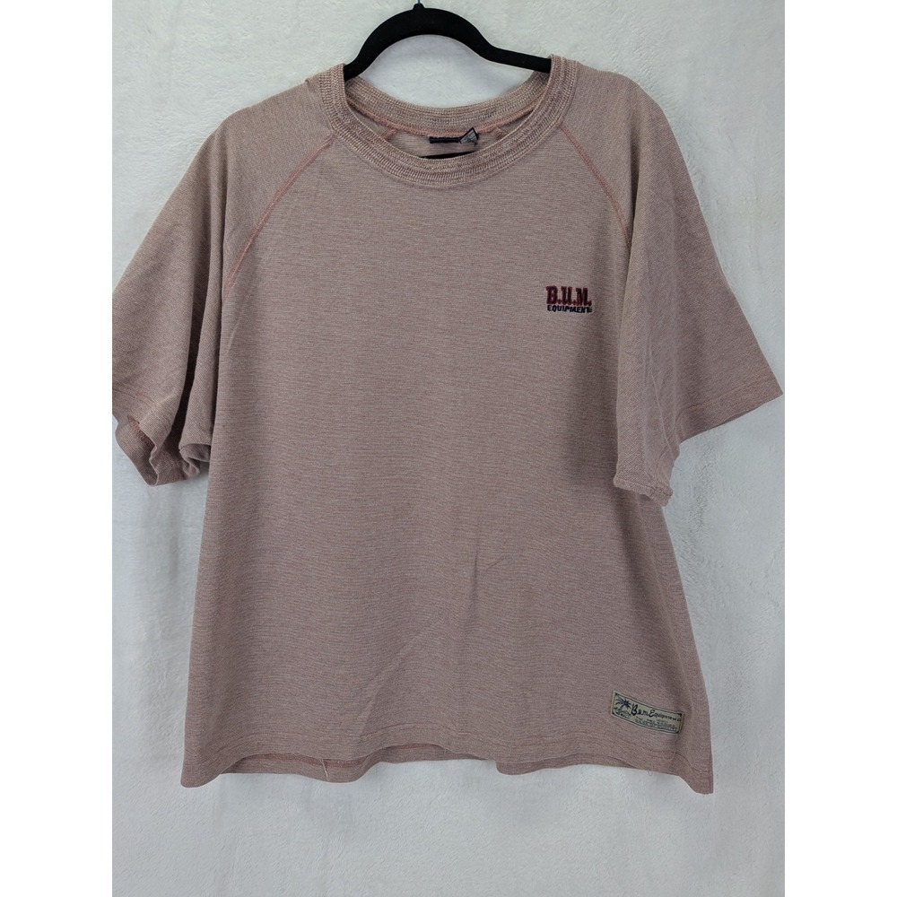 Vintage 90s B.U.M. Equipment T-Shirt Men XL Made In USA Embroidered Logo Skater